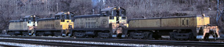 PBNE switchwrs 36,42,27, & slug 10 idle while awaiting the next assault on  "The Hill".