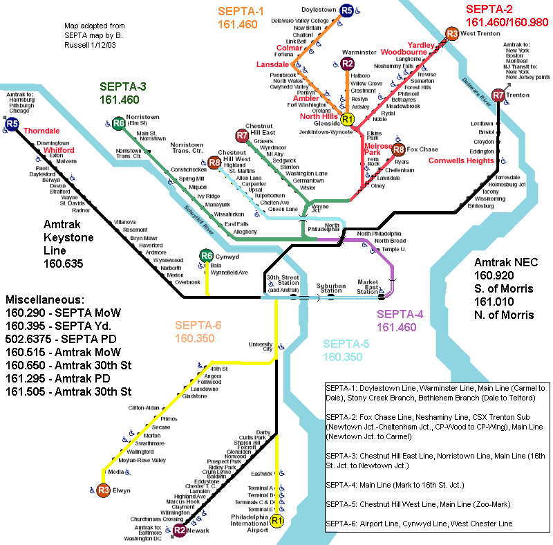 Septa Train Map
