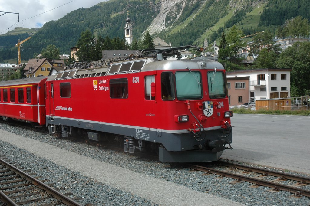 2526-0045-290712.jpg - RhB Ge 4/4'' 624 «Celerina / Schlarigna» / Samedan 29.7.2012