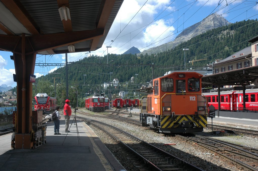 2527-0015-290712.jpg - RhB Tm 2/2 112 + ABe 8/12 3501 «Willem Jan Holsboer» + Ge 4/4'' 623 «Bonaduz» + Ge 4/4'' 616 «Filisur» / St.Moritz 29.7.2012