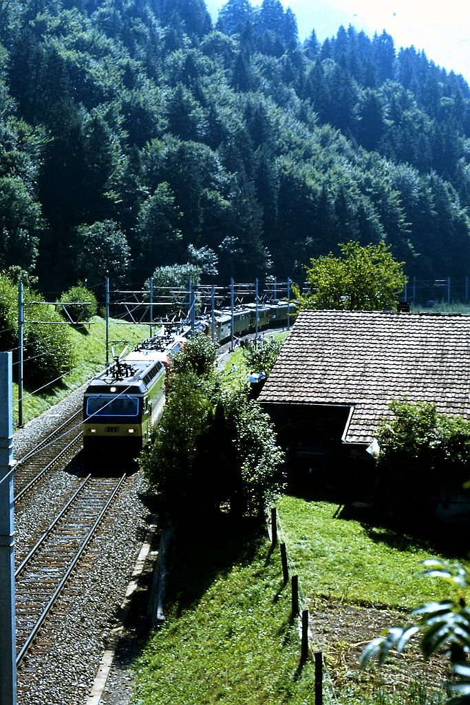 0196-0008-s.jpg - BT Re 4/4 91 / Frutigen 14.8.1988
