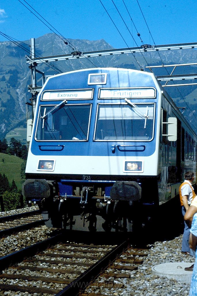 0196-0019-s.jpg - BLS RBDe 4/4 731 / Frutigen 14.8.1988