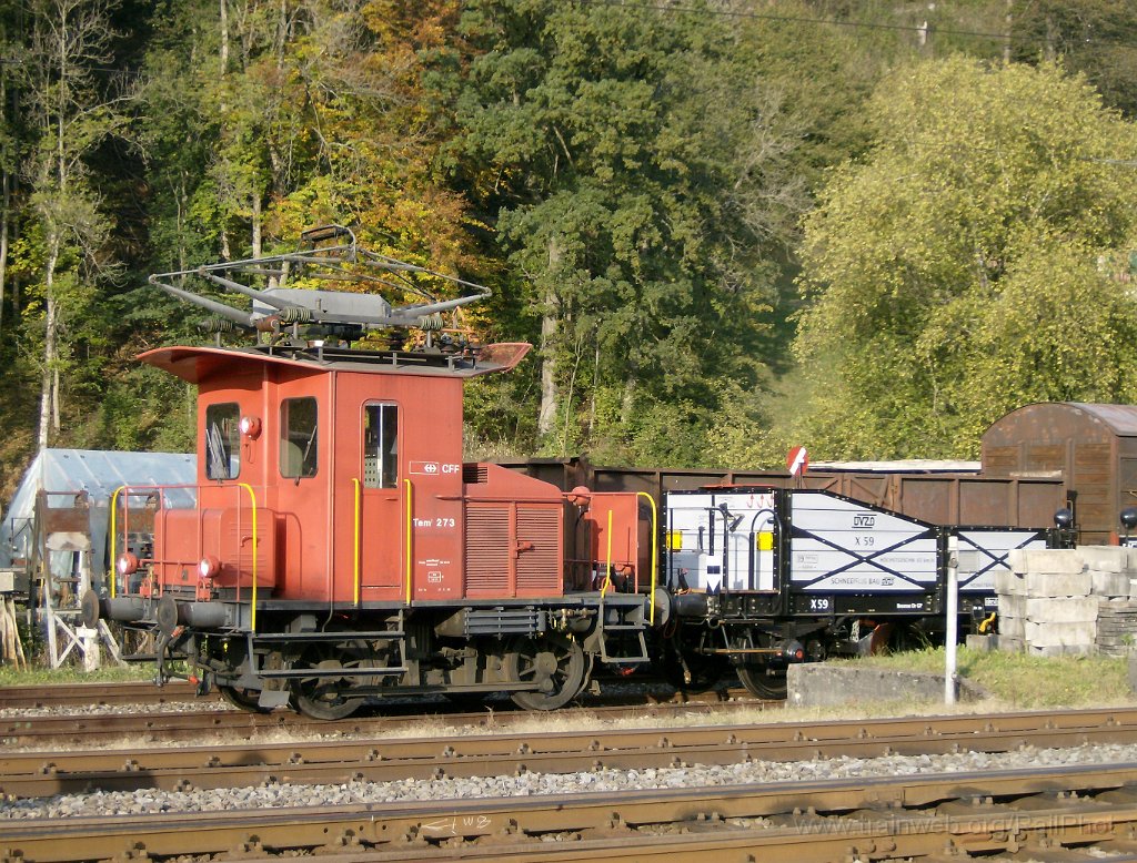 1432-0040-131007.jpg - SBB-CFF Tem' 273 + DVZO X 59 / Bauma 13.10.2007