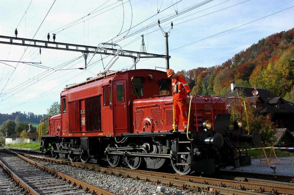 1583-0028-121008.jpg - OeBB De 6/6 15301 / Bauma 12.10.2008