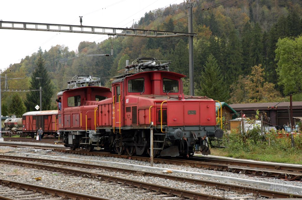 3334-0040-111014.jpg - DVZO Ee 3/3 16363 + Tem''' 354 / Bauma 11.10.2014