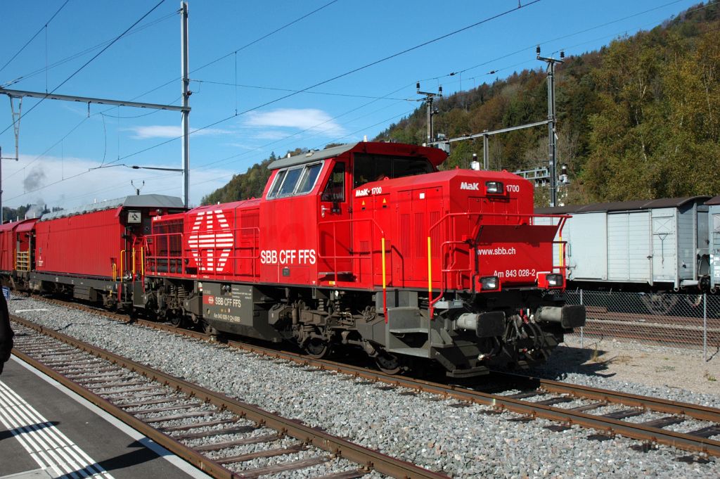 3347-0047-121014.jpg - SBB-CFF Am 843.028-2 / Bauma 12.10.2014