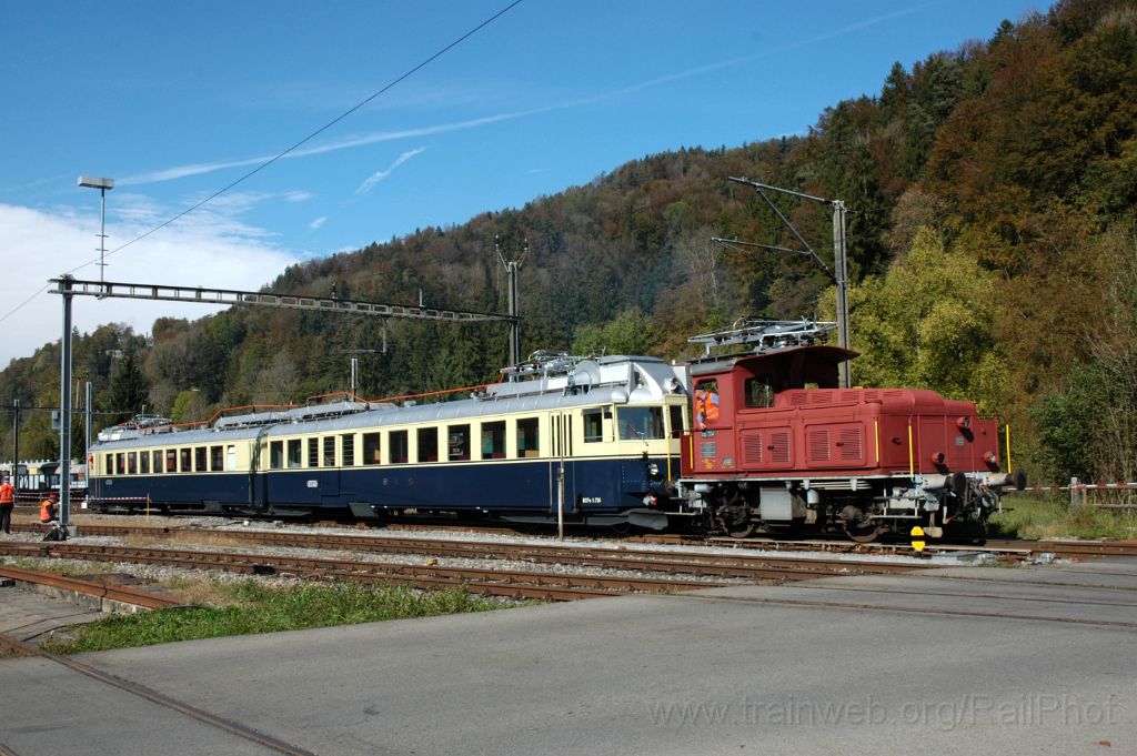 3348-0050-121014.jpg - DVZO Tem''' 354 + BLS BCFe 4/6 736 / Bauma 12.10.2014