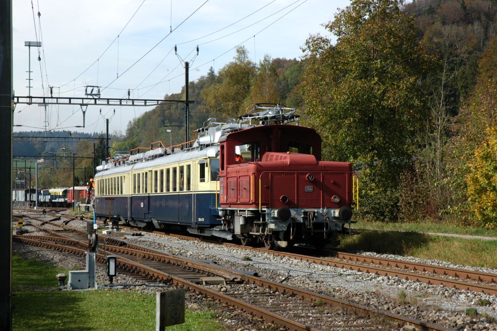 3351-0028-121014.jpg - DVZO Tem''' 354 + BLS BCFe 4/6 736 / Bauma 12.10.2014