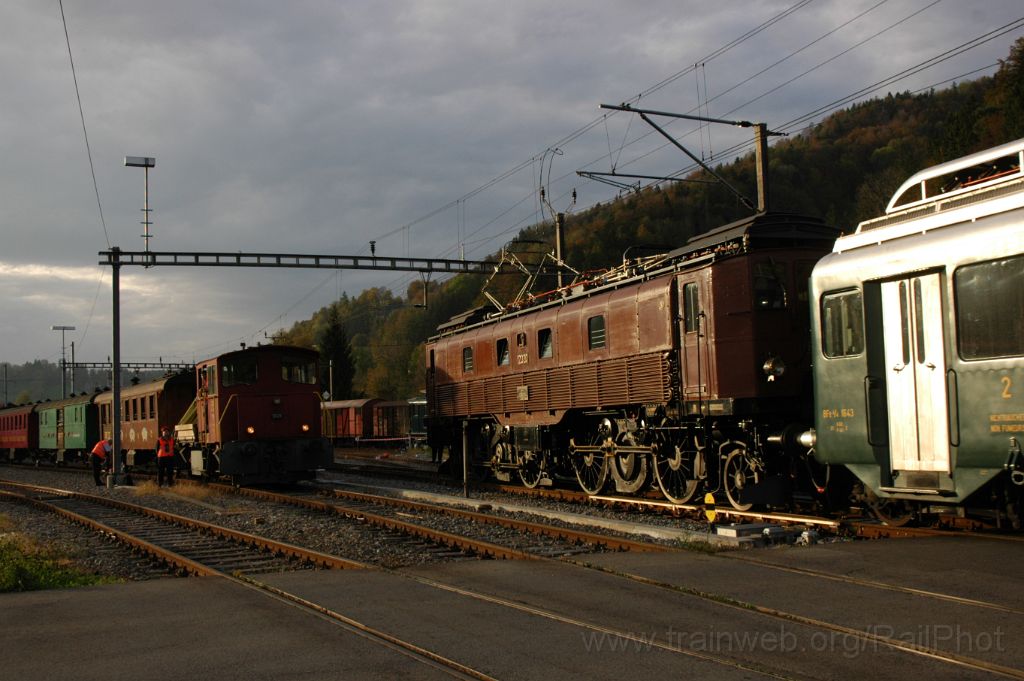 3359-0020-121014.jpg - SBB-CFF Be 4/6 12320 + DVZO Tm IV 9529 / Bauma 12.10.2014