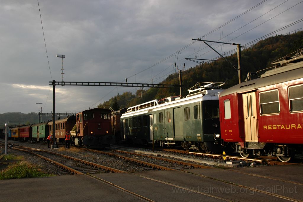 3359-0025-121014.jpg - DVZO Tm IV 9529 + SBB-CFF BFe 4/4 1643 / Bauma 12.10.2014