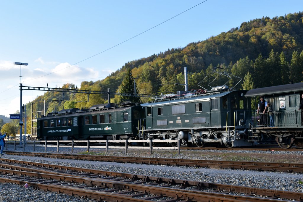 4210-0031-151016.jpg - Eurovapor BDe 3/4 43 "Möhl Apfelsaft-Express" + DVZO Be 4/4 15 / Bauma 15.10.2016