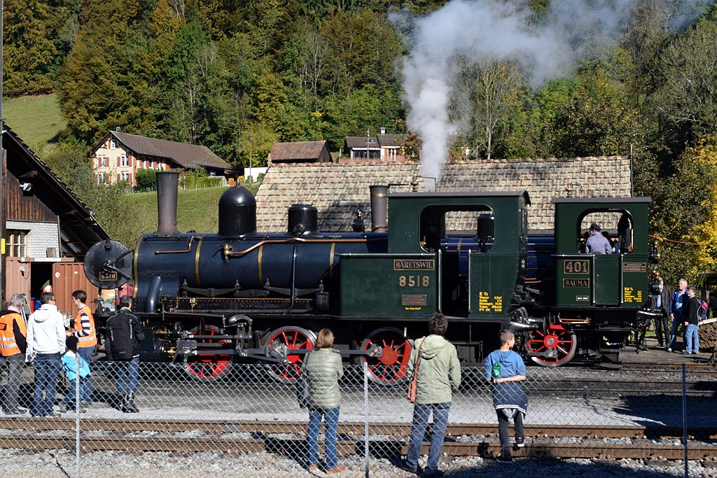 4211-0011-161016.jpg - DVZO E 3/3 8518 "Bäretswil" + Ec 3/3 401 "Bauma" / Bauma 16.10.2016