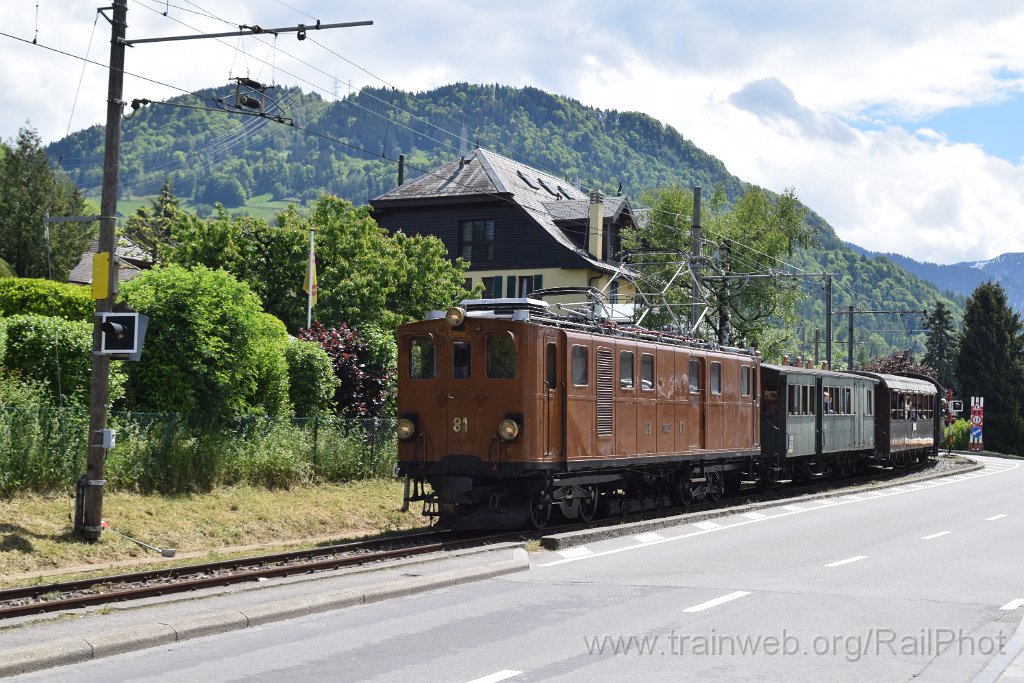 9129-0009-190524.jpg - RhB Ge 4/4 81 + CFE ABCDf 15 / Blonay 19.5.2024