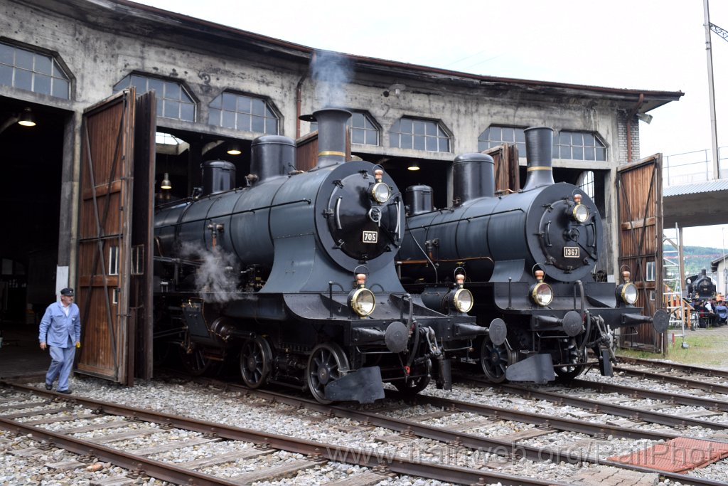 9126-0050-180524.jpg - SBB-CFF A 3/5 705 + B 3/4 1367 / Brugg 18.5.2024