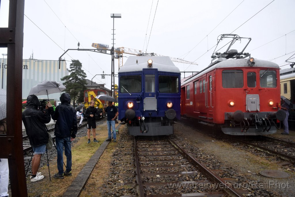 8738-0048-260823.jpg - RVT ABDe 2/4 102 "L'étincelante" + RM ABe 526.290-2 "Burghalden" / Olten 26.8.2023