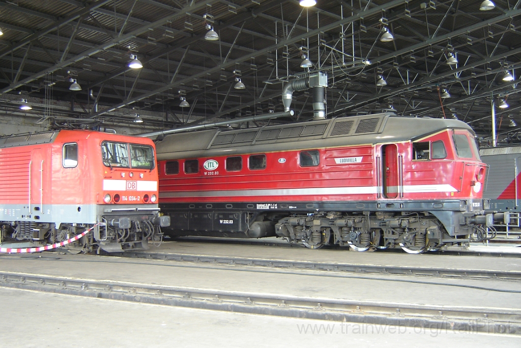 1241-0037-160906.jpg - ITL W232.03 "Ludmilla" + DBAG 114.034-2 / Cottbus 16.9.2006
