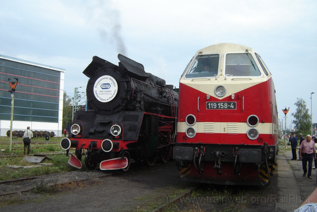 1244-0004-160906.jpg - PKP Ol49-7 + DR V 119.158-4 / Cottbus 16.9.2006