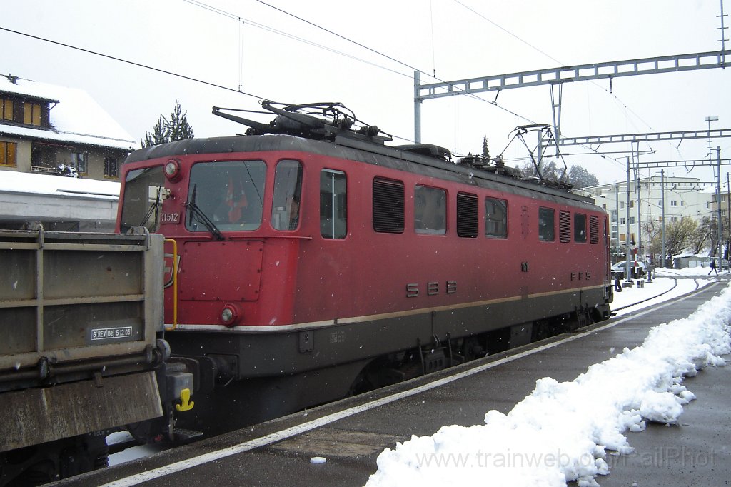 1296-0045-230307.jpg - SBB-CFF Ae 6/6 11512 «Horgen» / Hinwil 23.3.2007