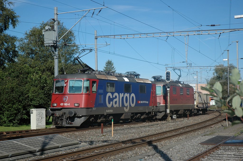 1557-0015-050908.jpg - SBB-CFF Re 420.160-4 + Ref 4/4" 11171 / Hinwil 5.9.2008