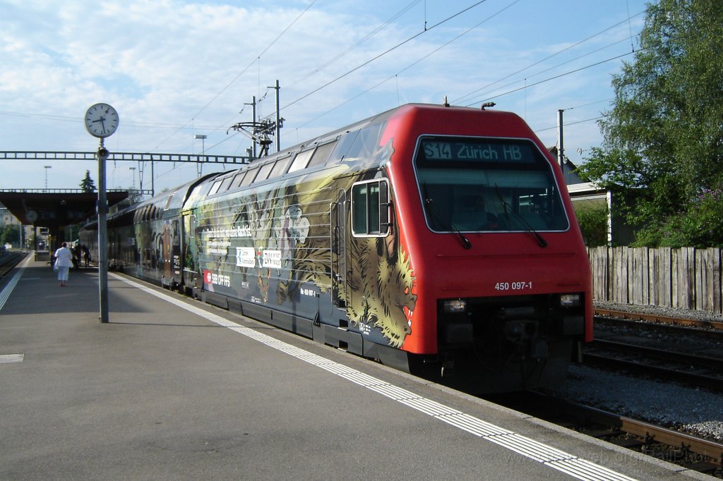 1528-0025-280708.jpg - SBB-CFF Re 450.097-1 «Maur» / Hinwil 28.7.2008