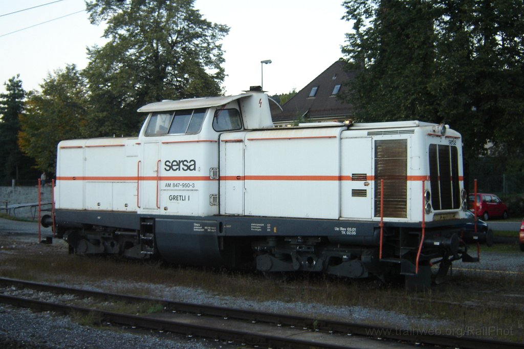 1253-0033-051006.jpg - Sersa Am 847.950-3 «Gretli 1» / Hinwil 5.10.2006
