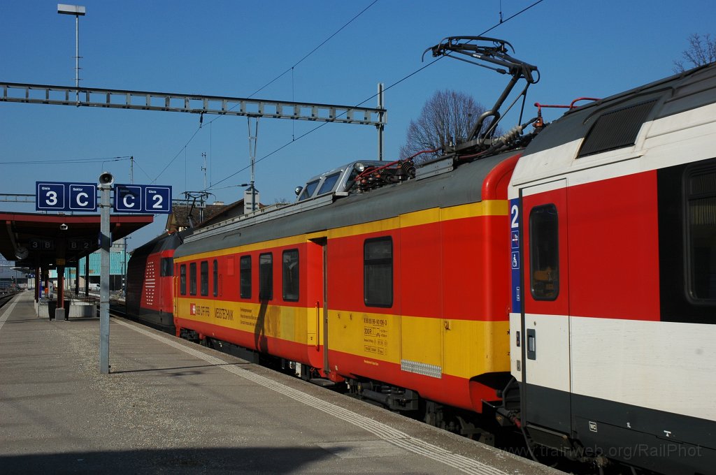 2064-0016-120211.jpg - SBB-CFF X 60 85 99-90 106-3 «Voiture de mesure des lignes de contact» / Hinwil 12.2.2011
