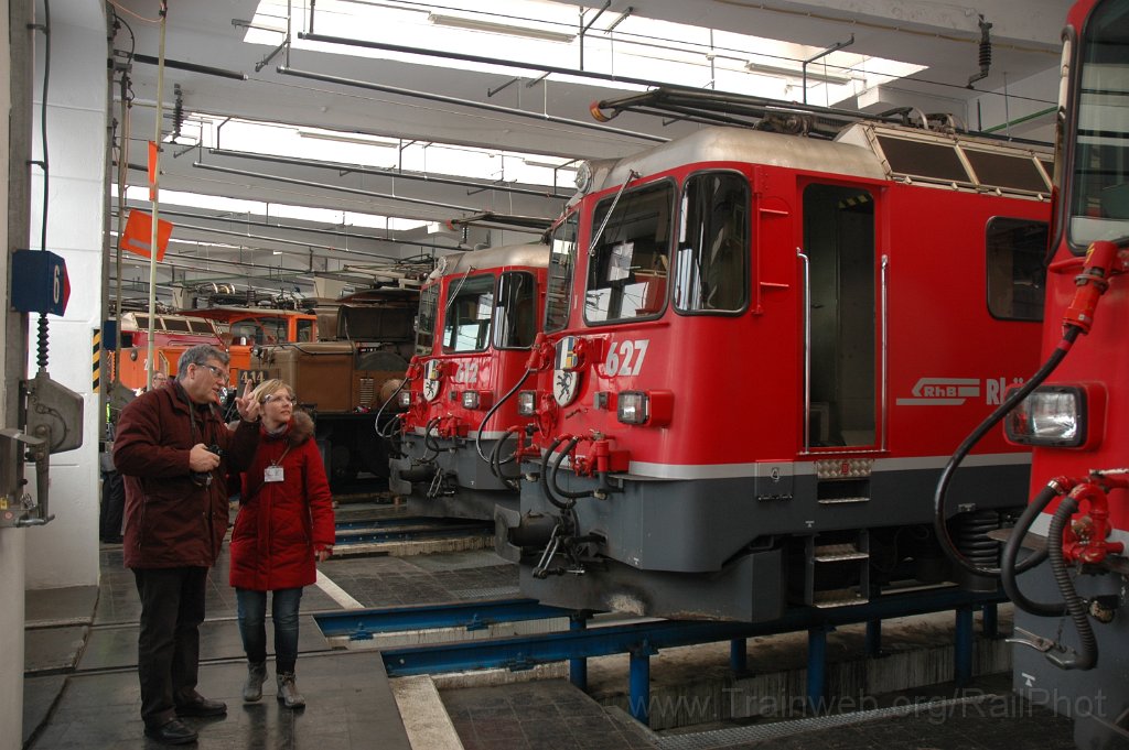 2724-0032-150313.jpg - RhB Ge 4/4'' 627 «Reichenau-Tamins» + Ge 4/4'' 612 «Thusis» + Ge 6/6' 414 / Landquart 15.3.2013