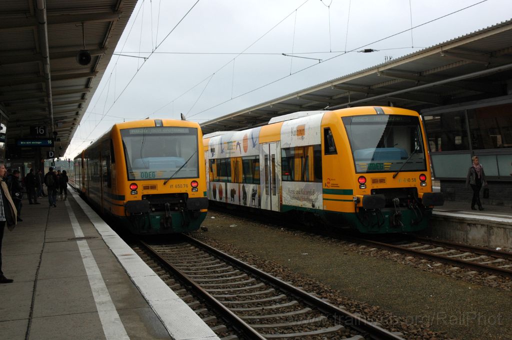 3296-0004-260914.jpg - ODEG VT 650.58 "Barnimer Eiszeitzug" + VT 650.76 "Schorfheidestadt Joachimsthal" / Berlin-Lichtenberg 26.9.2014
