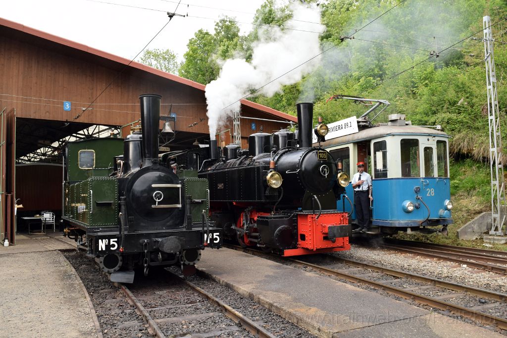4963-0043-200518.jpg - SEG G 2x2/2 105 "Todtnau" + LEB G 3/3 5 "Bercher" + TL Ce 2/3 28 / Chaulin (Dépot) 20.5.2018