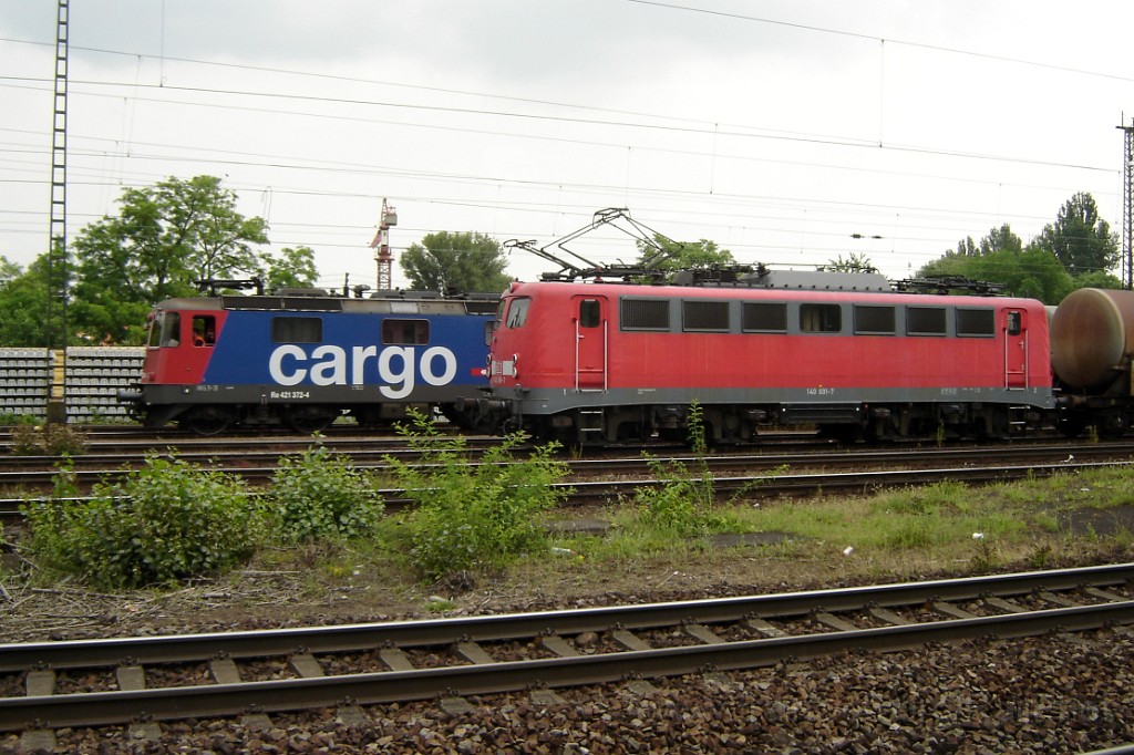 1507-0037-060608.jpg - DBAG 140.691-7 + SBB-CFF Re 421.372-4 / Ludwigshafen-Oggersheim 6.6.2008