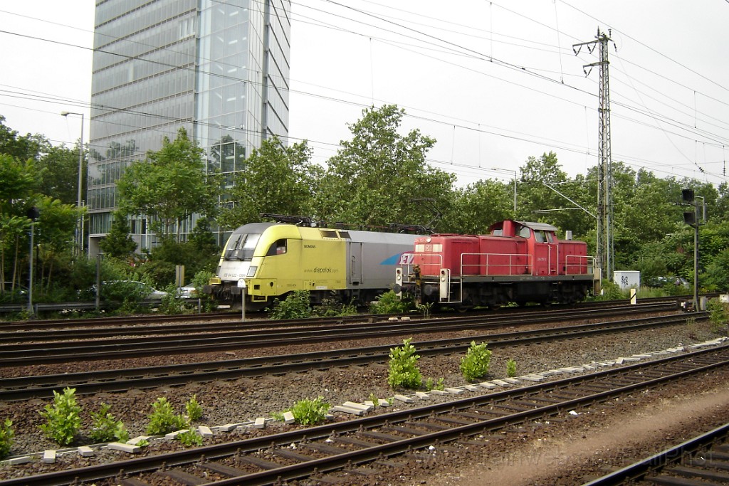 1510-0049-070608.jpg - Dispolok/EVB ES 64 U2 099 + DBAG 294.751-3 / Mannheim Hbf 7.6.2008