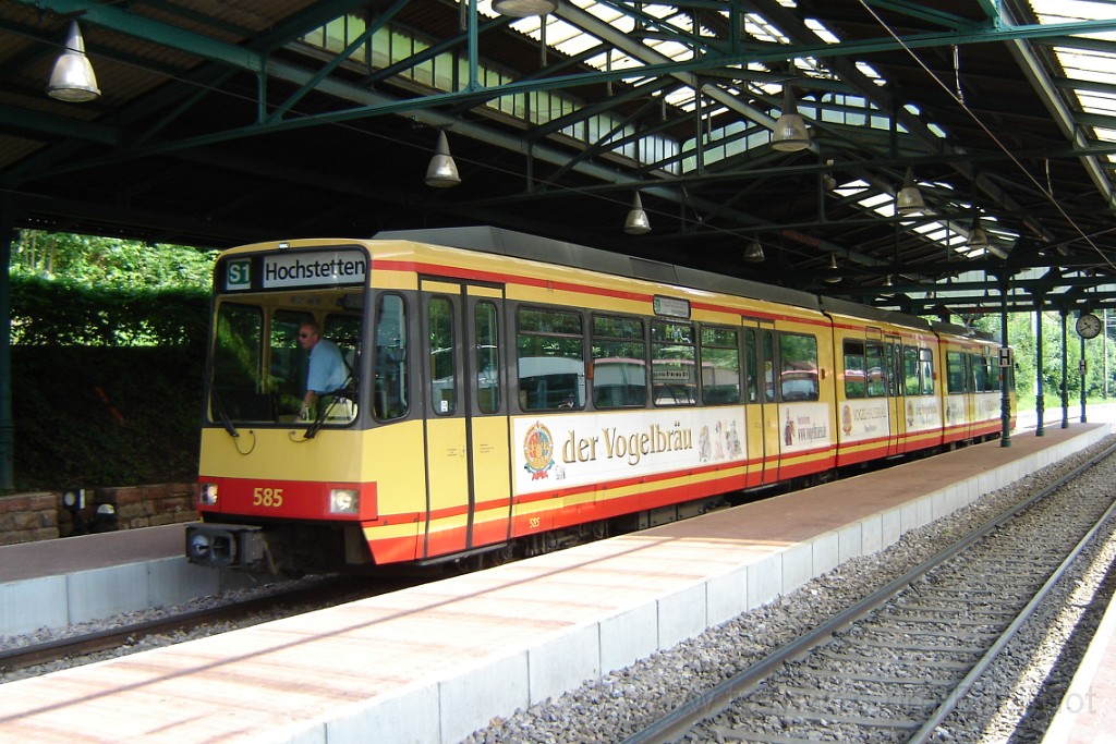 1512-0049-080608.jpg - VBK GT8-80C 585 "Vogelhausbräu" / Bad Herrenalb 8.6.2008