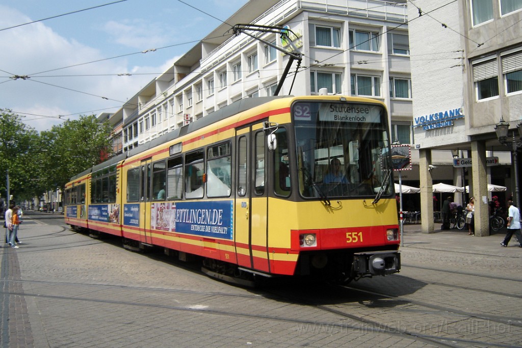 1513-0021-080608.jpg - VBK GT8-80C 551 / Marktplatz 8.6.2008