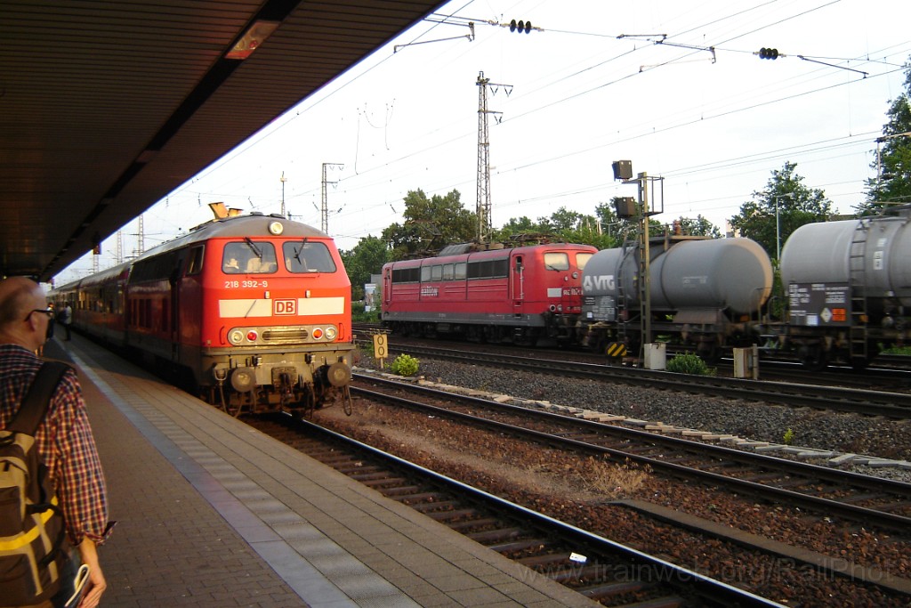 1517-0020-090608.jpg - DBAG 218.392-9 + Railion 151.070-0 / Mannheim Hbf 9.6.2008