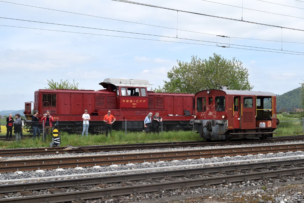 9676-0013-270425.jpg - SBB-CFF Bm 6/6 18511 + SEHR Tm" 801 / Etzwilen 27.4.2025