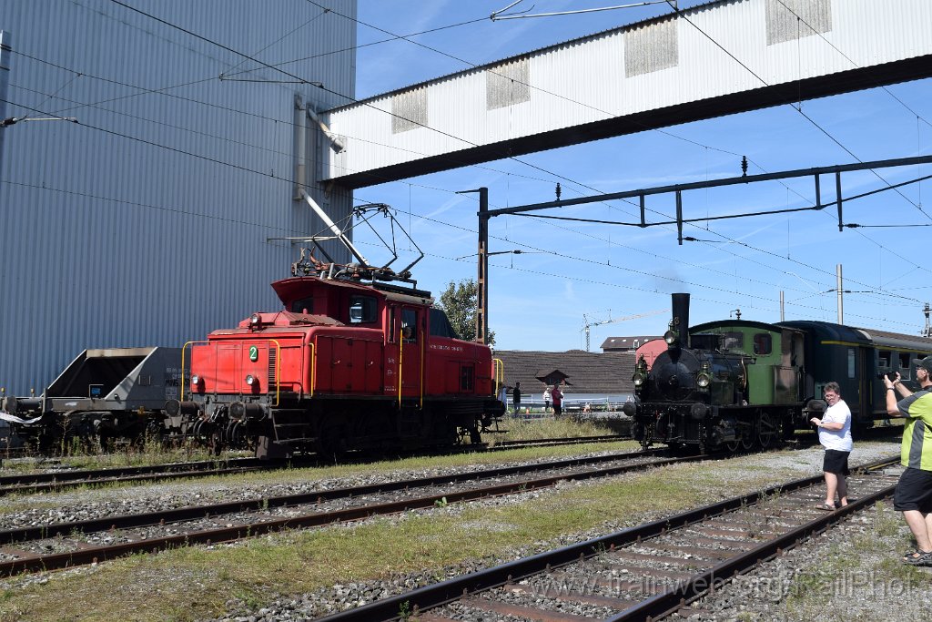 8741-0037-020923.jpg - HSTB Ee 3/3 16383 + E 3/3 3 "Beinwyl" / Hochdorf (Remise) 2.9.2023