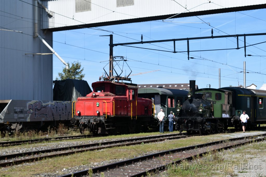 8741-0044-020923.jpg - HSTB Ee 3/3 16383 + E 3/3 3 "Beinwyl" / Hochdorf (Remise) 2.9.2023