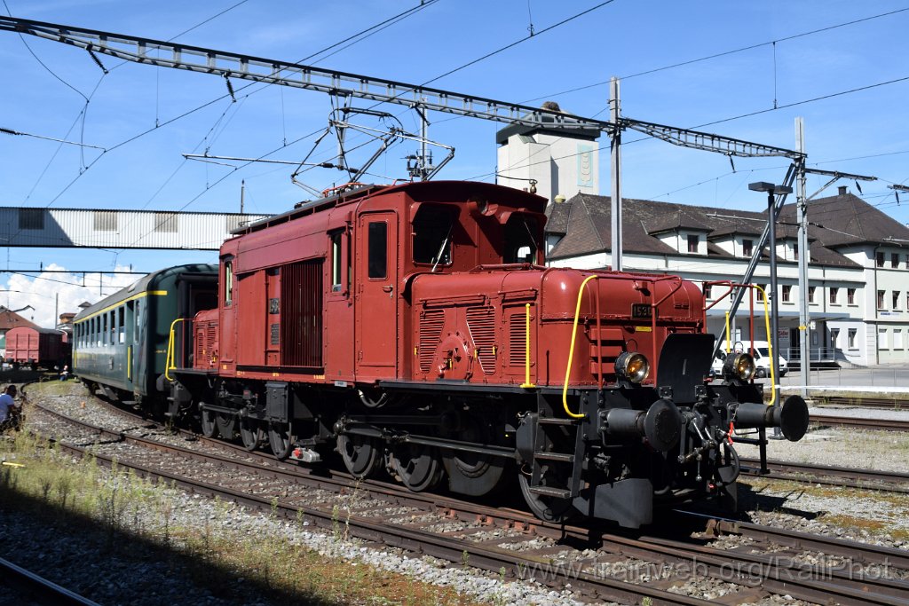 8747-0005-020923.jpg - OeBB De 6/6 15301 + BLS A 801 / Hochdorf (Remise) 2.9.2023