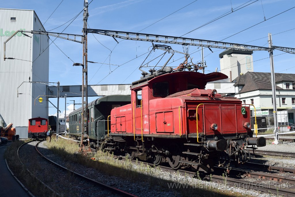 8748-0002-020923.jpg - HSTB Ee 3/3 16383 + C4.354 + Tm' 465 / Hochdorf (Remise) 2.9.2023