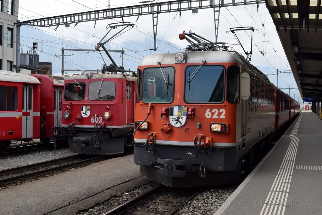 5009-0007-140618.jpg - RhB Ge 4/4' 602 "Bernina" + Ge 4/4" 622 "Arosa" / Landquart 14.6.2018