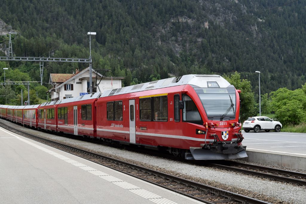 5015-0033-140618.jpg - RhB ABe 8/12 3511 "Otto Barblan" / Filisur 14.6.2018