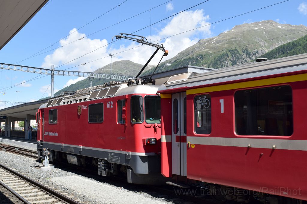 5018-0041-140618.jpg - RhB Ge 4/4" 612 "Thusis" / Samedan 14.6.2018