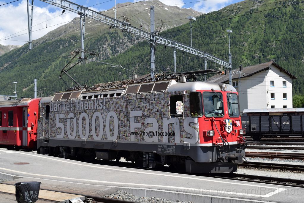 5019-0002-140618.jpg - RhB Ge 4/4" 624 "Celerina / Schlarigna" / Samedan 14.6.2018