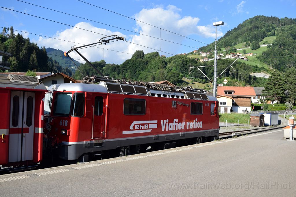5025-0006-140618.jpg - RhB Ge 4/4" 618 "Bergün / Bravuogn" / Schiers 14.6.2018