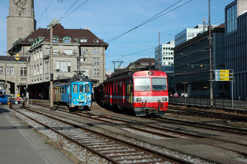 3305-0031-280914.jpg - AB BDeh 4/4 11 "St.Gallen" + TB BDe 4/4 7 "Ostwind" / St.Gallen 28.9.2014