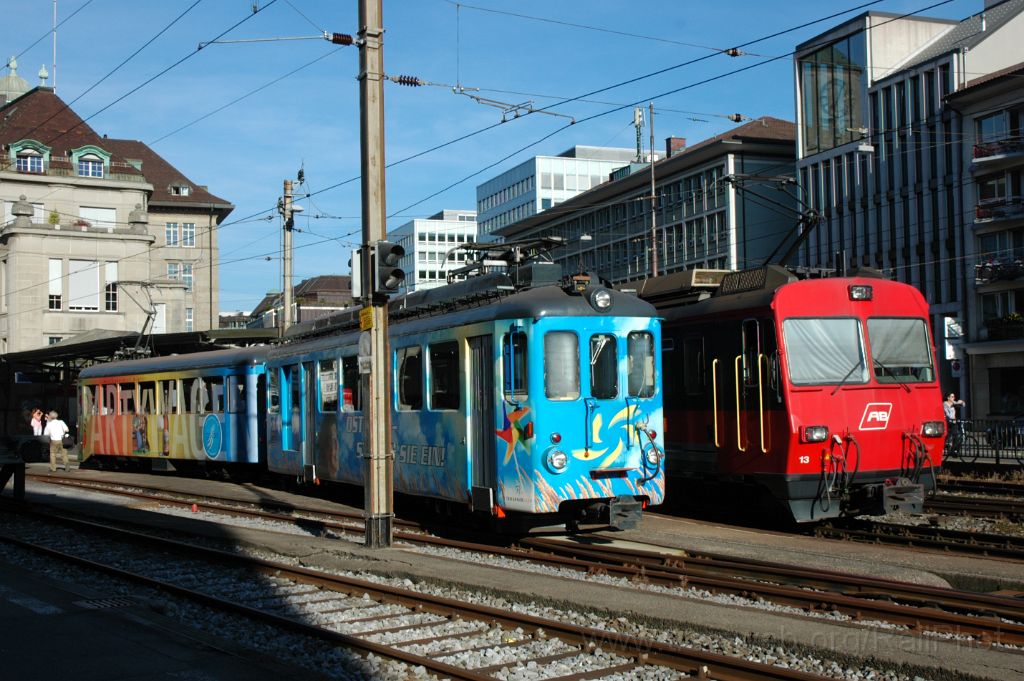 3307-0028-280914.jpg - AB BDeh 4/4 13 + TB BDe 4/4 7 "Ostwind" + Brs.16 "Partywagen" / St.Gallen 28.9.2014
