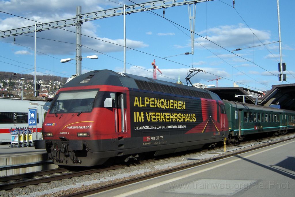 1466-0047-190408.jpg - SBB-CFF Re 460.080-5 "Tre Valli" / Zürich HB 19.4.2008