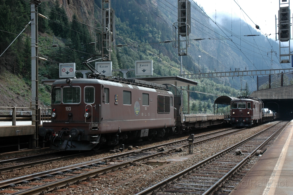 2939-0004-080913.jpg - BLS Re 4/4 193 "Steg" + 165 "Moutier" / Goppenstein 8.9.2013