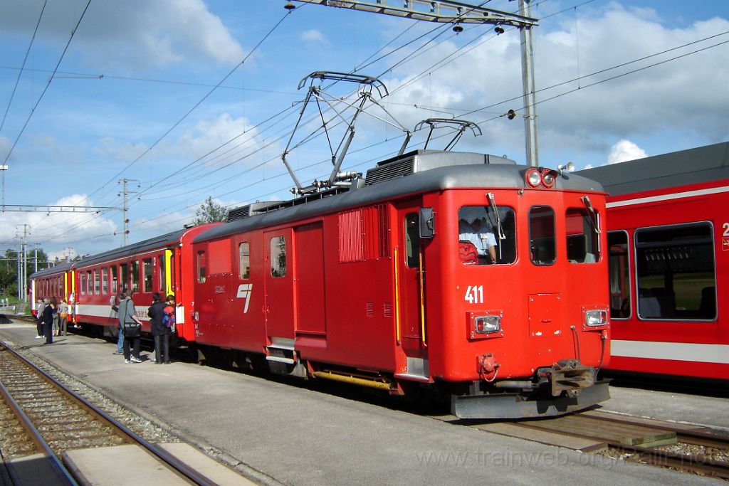 1213-0007-230806.jpg - CJ De 4/4'' 411 / Le Noirmont 23.8.2006