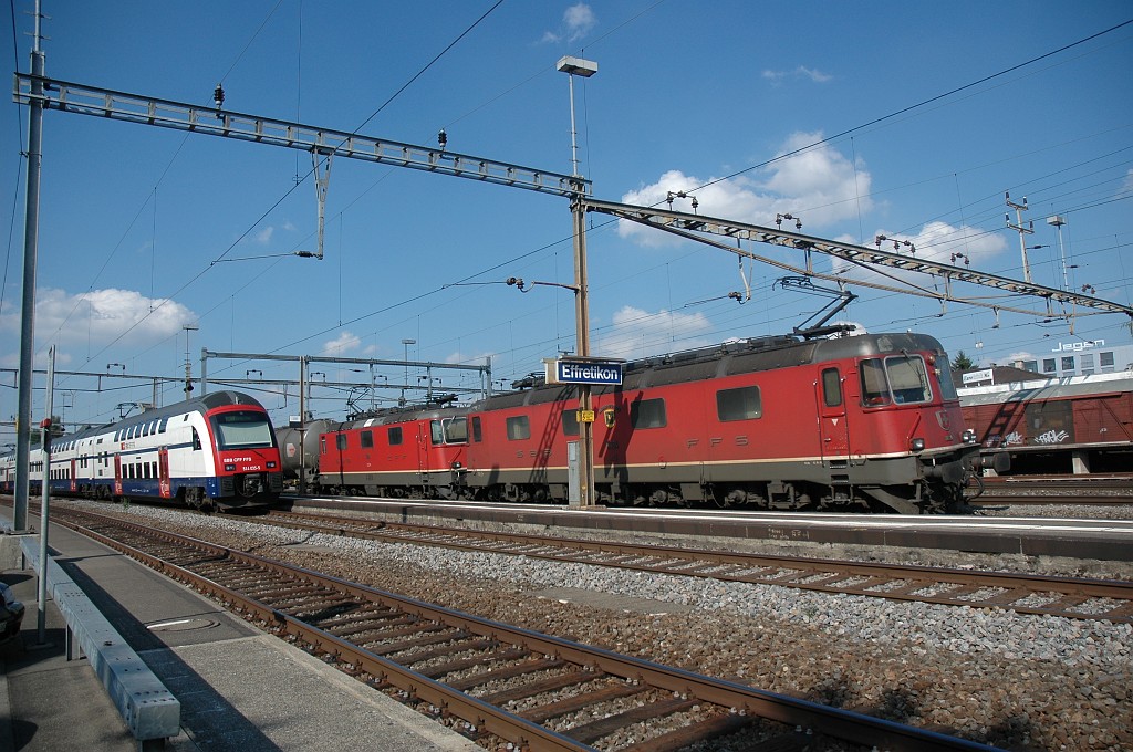 1698-0020-160709.jpg - SBB-CFF RABe 514.035-5 / RBe 514.435-7 + Re 6/6 11634 «Aarburg-Oftringen» + Ref 4/4" 11188 / Effretikon 16.7.2009